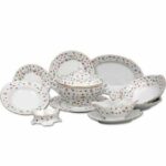 Set de prânz pentru 6 persoane Dună aurie cu flori Berna