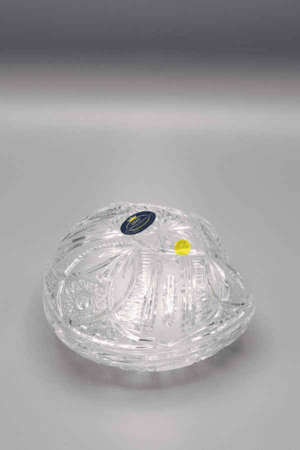Borcan ÚSVIT de cristal tăiat 6,5 cm cu capac - imagine 2