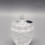 Borcan de cristal taiat ÚSVIT 8 cm cu capac