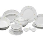 Set de prânz pentru 6 persoane Ophelis floare colorată