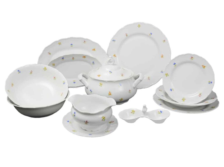 Set de prânz pentru 6 persoane Ophelis floare colorată