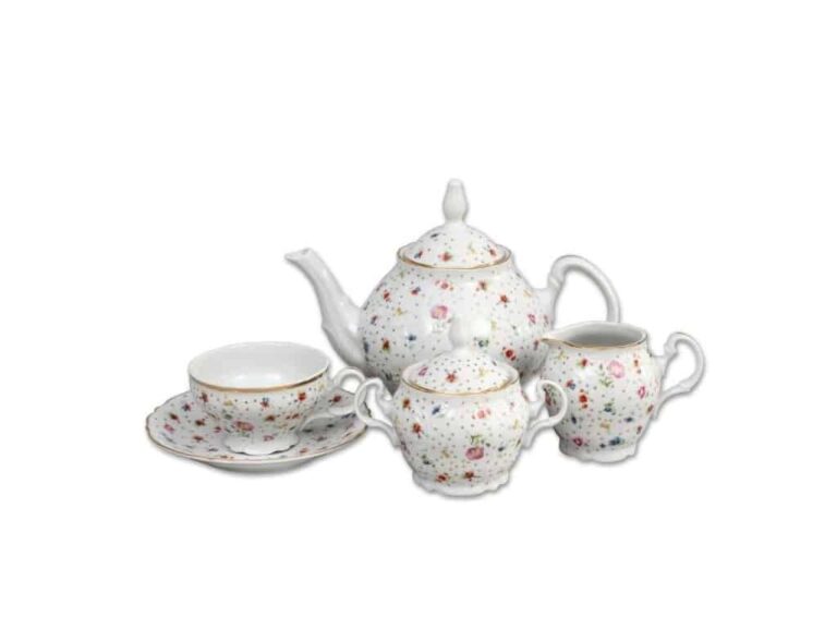 Set de ceai pentru 6 persoane Dună aurie cu flori Berna