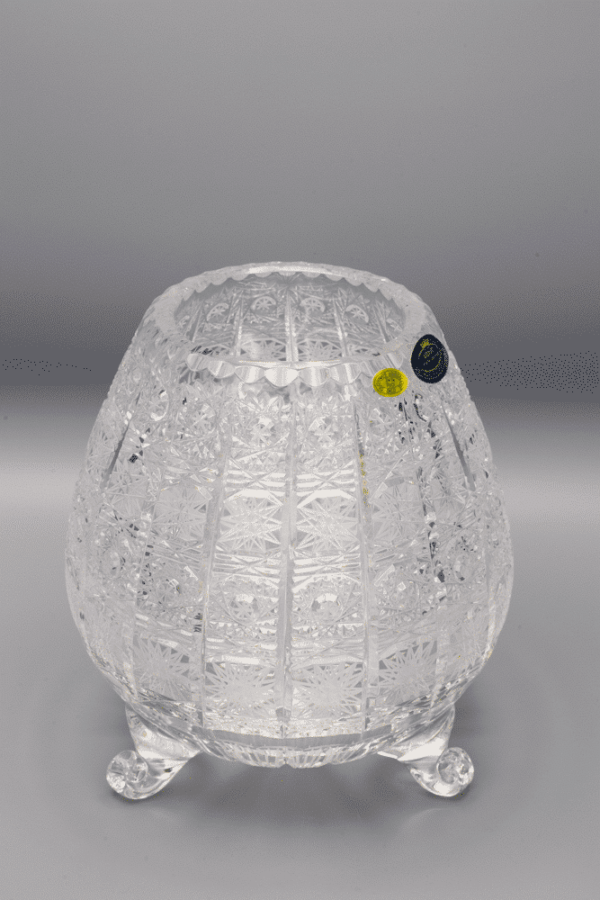 Vas de cristal taiat pe picioare ÚSVIT 19 cm - imagine 2