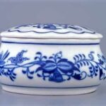 Cibulák – Dóza okrúhla – šperkovnica 9 cm – originál cibuľový porcelán 1. akosť