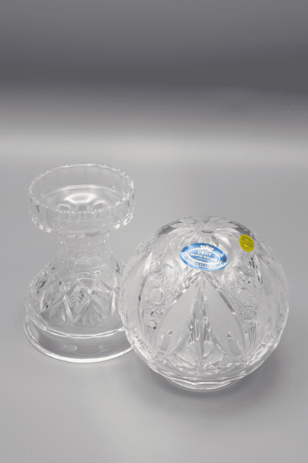 Minge decorativă tăiată cristal ÚSVIT 18,5 cm - imagine 2