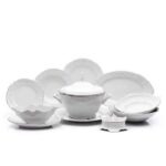 Set de prânz pentru 6 dungi Berna platină