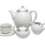 Set de cafea pentru 6 persoane Opalnea platinum rim