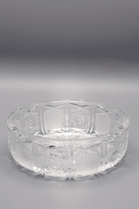Krištáľový brúsený popolník ÚSVIT 15 cm