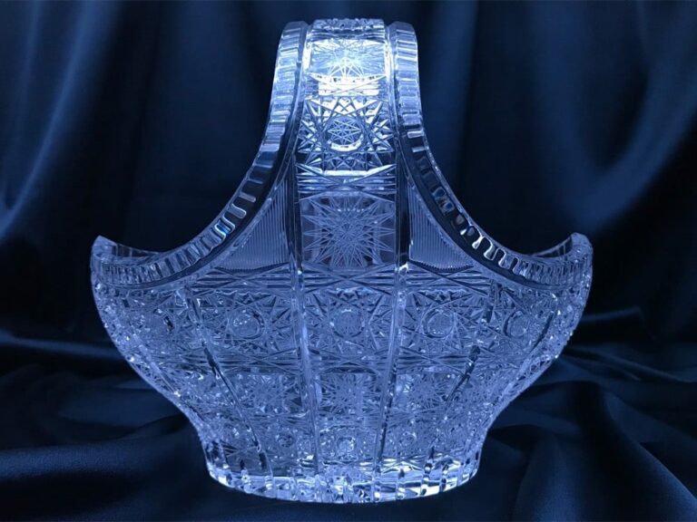 Cos decorativ taiat cristal 20 cm