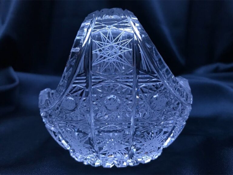 Cos decorativ taiat cristal 10 cm