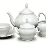 Set de ceai pentru 6 persoane Berna alb