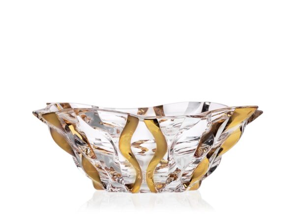 Krištálová miska Samboa gold 30,5 cm