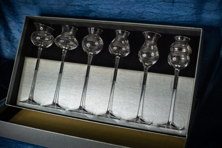 Pahare de degustare suflate manual 65 ml set de 6 bucati