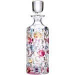 Set carafa cristal sticlă whisky 750 ml Lisa 1 + 6 pahare