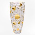Vas de cristal Lisa gold 35 cm