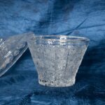 Tăiați borcan de cristal de 15 cm cu capac