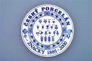 Cibulák – Tanier história značiek 26 cm – originálny cibuľový porcelán 1. akosť