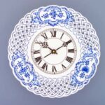 Cibulák – Hodiny prelamované 27 cm – originálny cibuľový porcelán 1. akosť