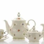 Set de ceai pentru 6 persoane Ophelis floare colorata
