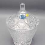 Borcan ÚSVIT de cristal tăiat 20 cm cu capac