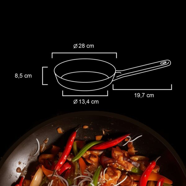 Tigaie WOK 28 CM TEFLON PLATINUM PLUS - imagine 2