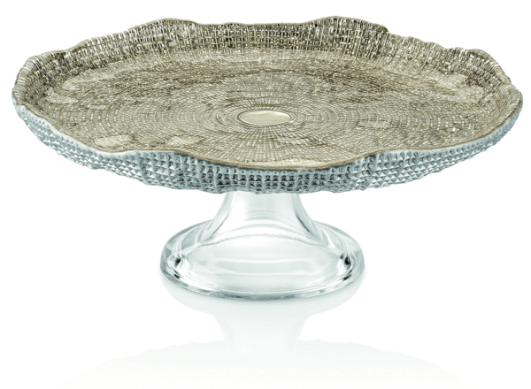 Podnos na tortu DIAMAN bežový D25 cm H11 cm
