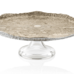 Podnos na tortu DIAMAN bežový D32 cm H11,5 cm