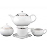 Set ceai pentru 6 persoane Opalnea platina rim