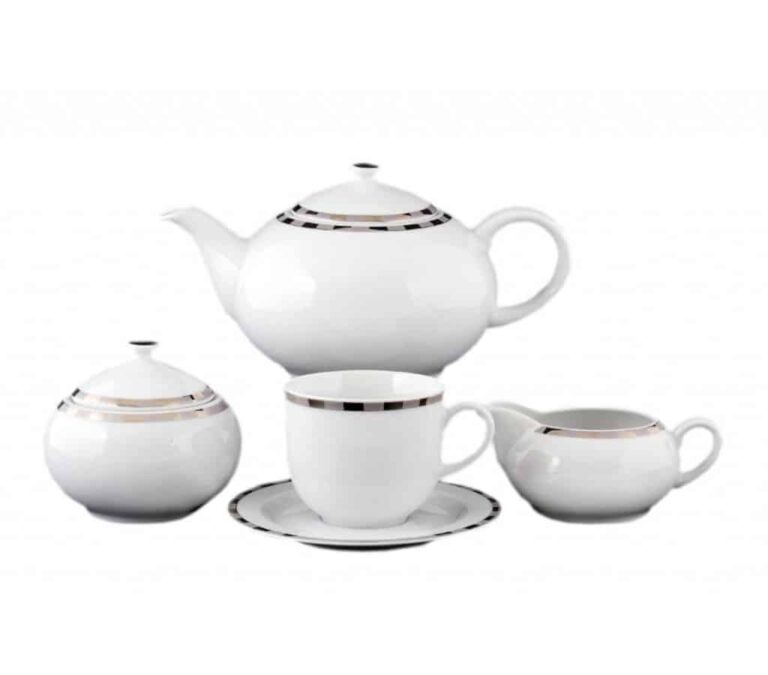 Set ceai pentru 6 persoane Opalnea platina rim