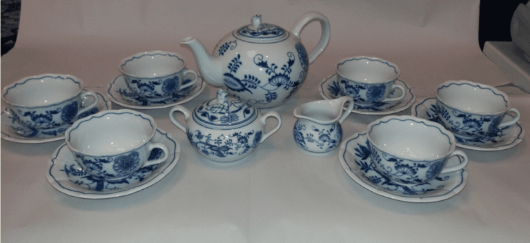 Blue onion - Set ceai 0,2 l - porțelan original Blue onion