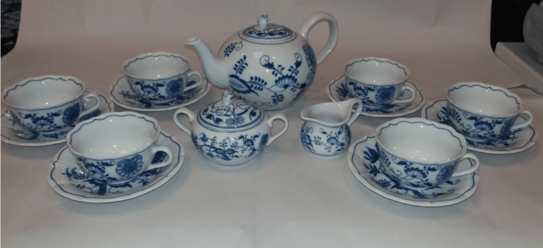 Blue onion - Set ceai 0,2 l - porțelan original Blue onion