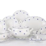 Set de prânz pentru 6 persoane Ophelis floare albastră