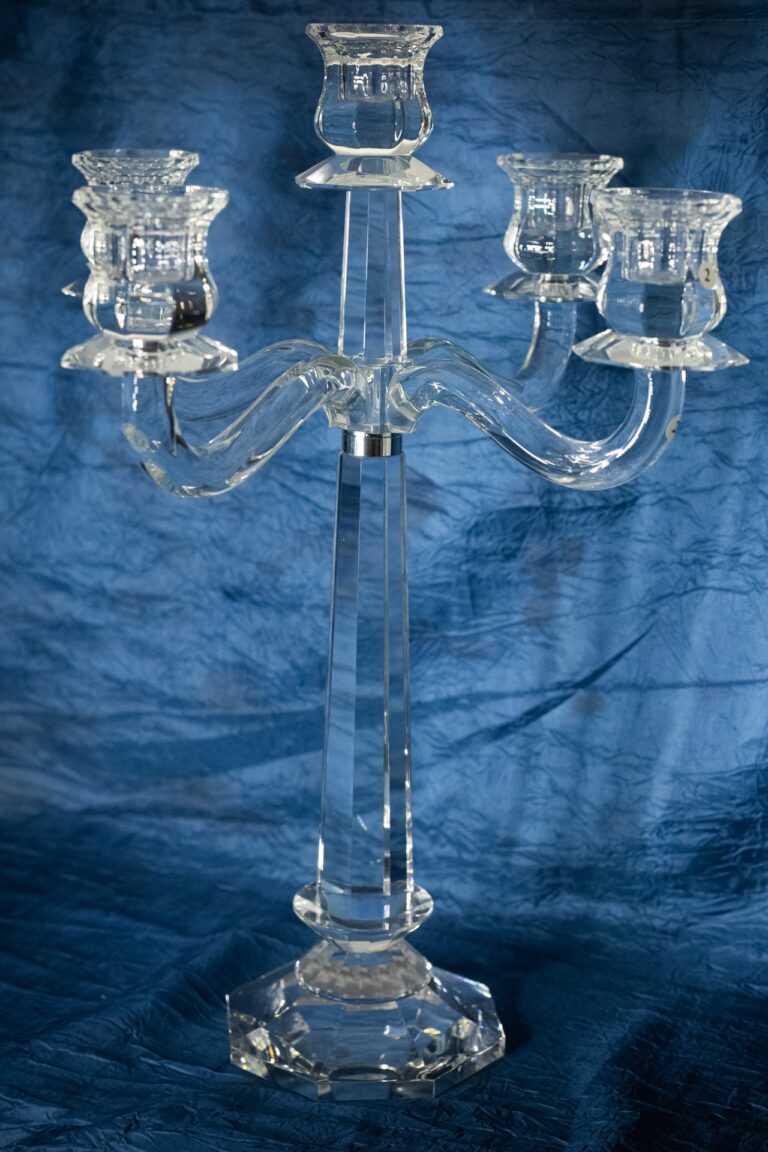 Sfeșnic din cristal tăiat 45 cm