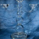 Sfeșnic din cristal tăiat 35 cm