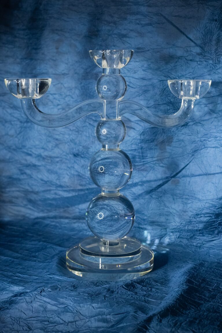 Sfeșnic din cristal tăiat 35 cm