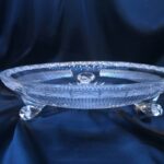 Taiati bol de cristal pe picioare 25 cm