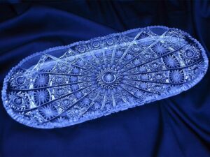 Krištálová brúsená miska 35 cm