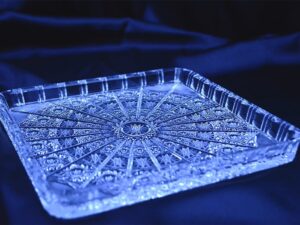 Krištálová brúsená tácka 20 cm