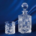 Set sticlă de whisky taiata cristal 1 + 6 pahare