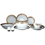 Set de prânz pentru 6 persoane Opalnea gold cu platină