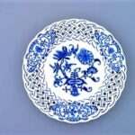 Blue onion - Farfurie ajurata 15 cm - portelan original ceapa, calitate I