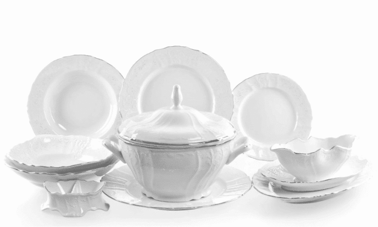 Set de prânz pentru 6 dungi Berna damasc platină