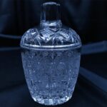Borcan cu miere taiata cristal 10 cm cu capac