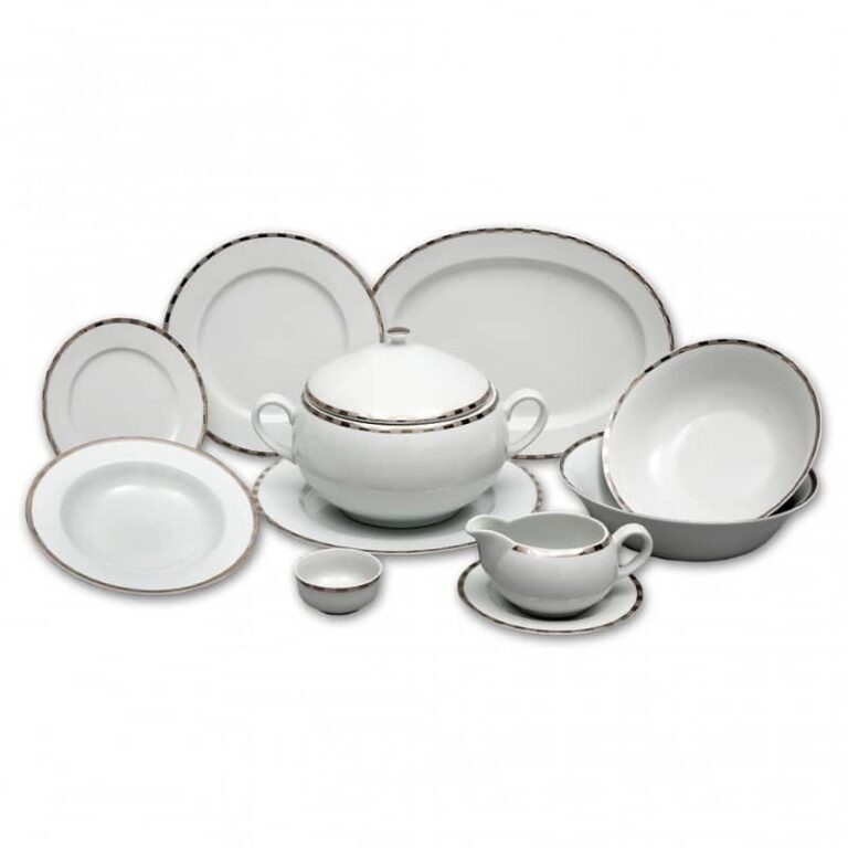 Set de prânz pentru 6 persoane Opalnea platinum rim