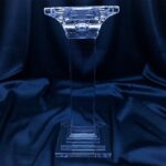 Sfeșnic din cristal tăiat 23 cm
