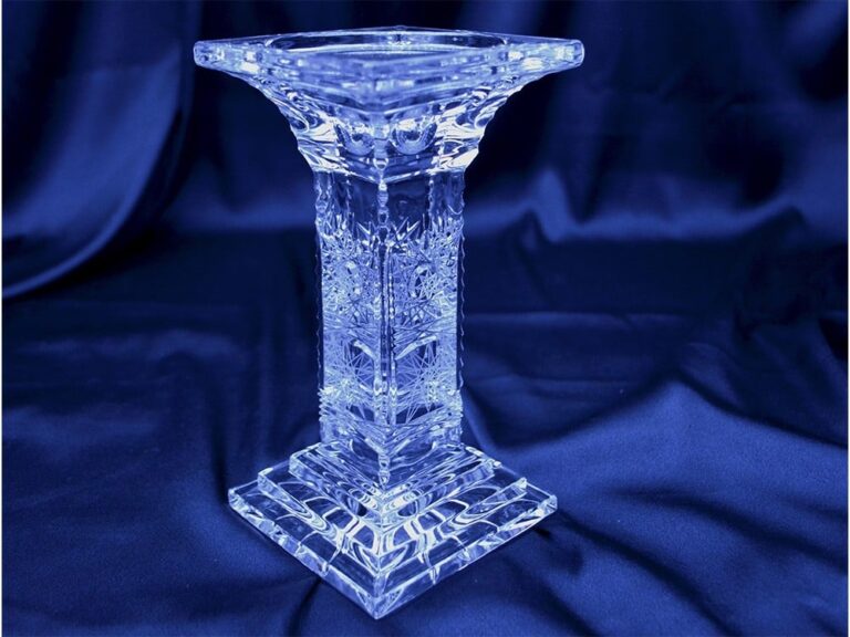 Sfeșnic din cristal tăiat 18 cm