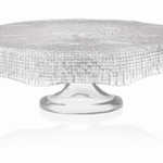 Podnos na tortu DIAMAN číry D33 cm H10,5 cm
