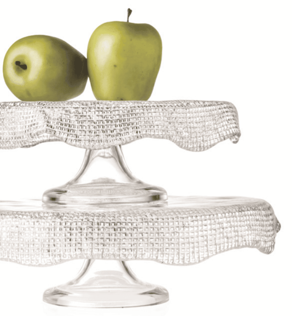 Podnos na tortu DIAMAN číry D26 cm H10,5 cm