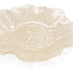 Farfurie FOL sclipici auriu D28 cm