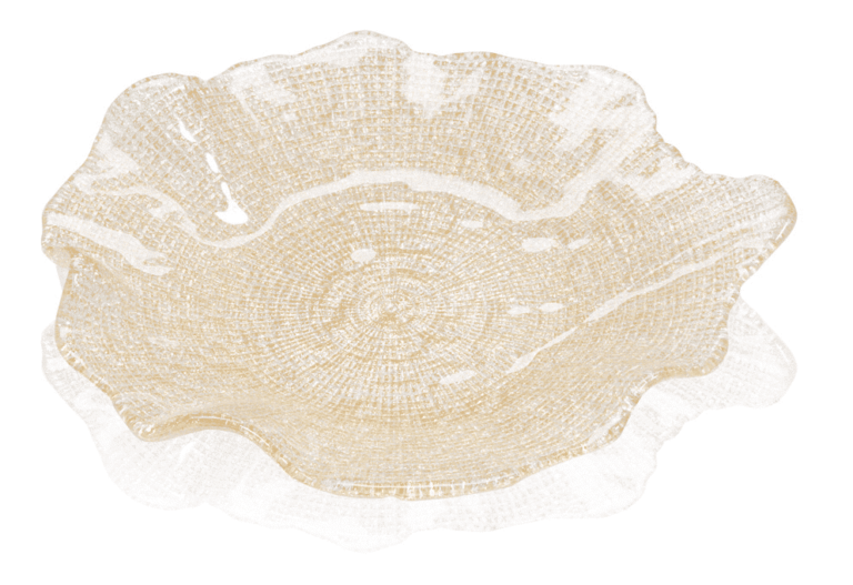 Farfurie FOL sclipici auriu D28 cm